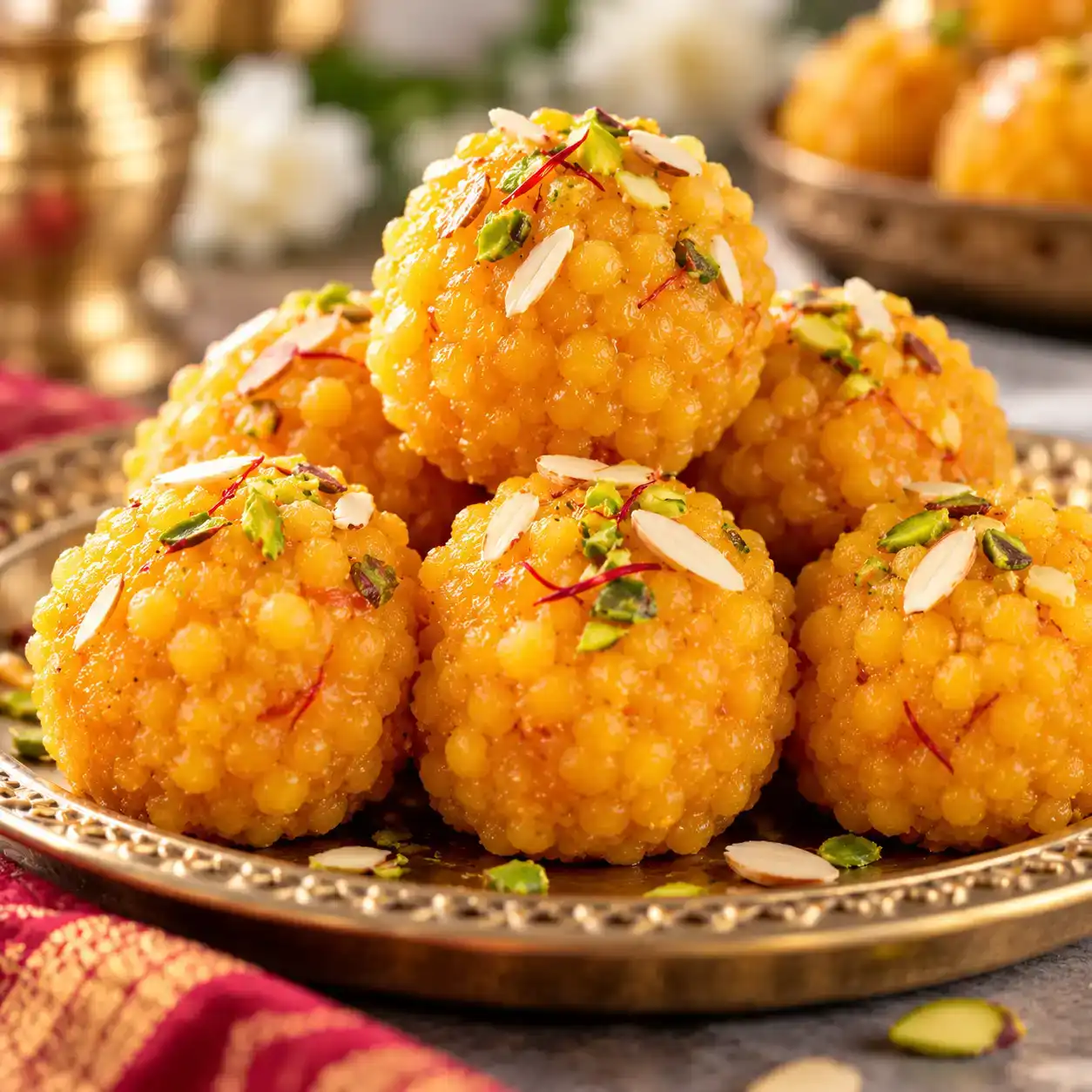 Boondi laddu 5pcs — Experience the timeless delight of Boondi Laddu at Apna Bazar - Eatery
